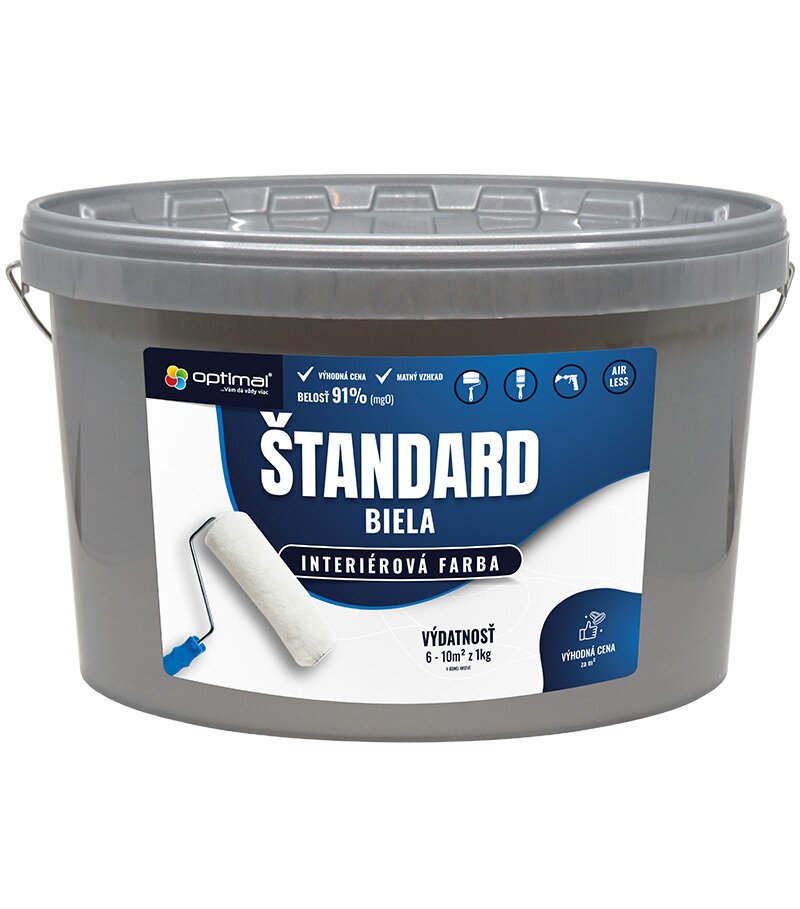 Optimal Štandard 15kg - interiérová biela farba