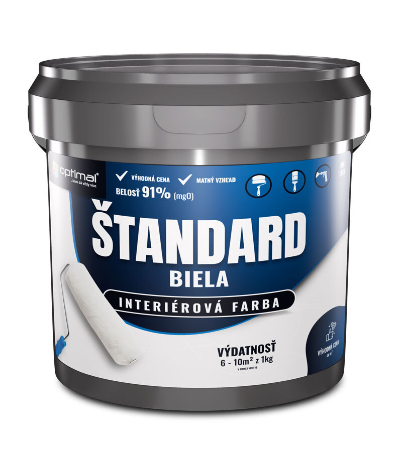 Optimal Štandard - interiérová biela farba 1,5kg