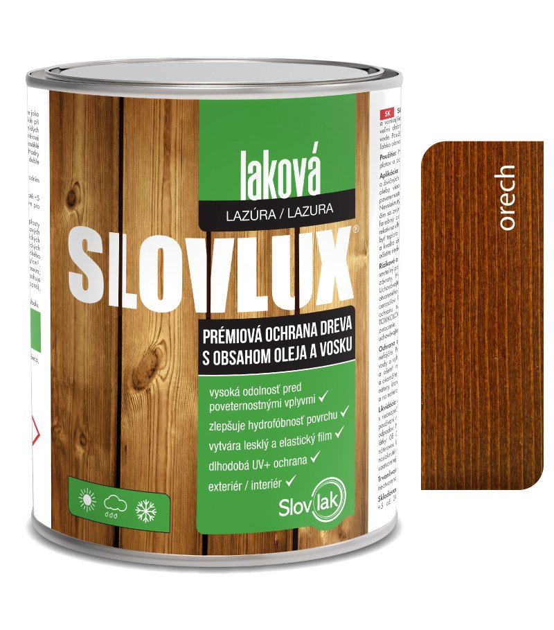 Slovlak Slovlux Laková lazúra 0021 Orech 0,7l