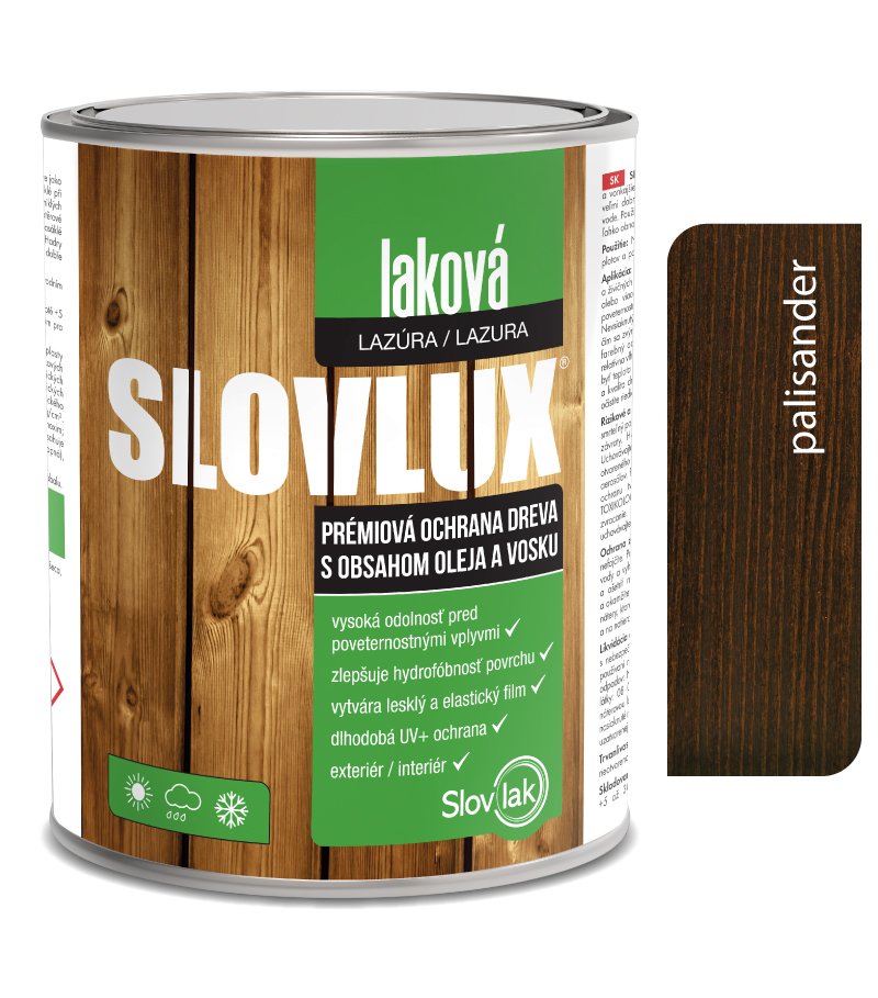 Slovlak Slovlux Laková lazúra 0022 Palisander 2,5l