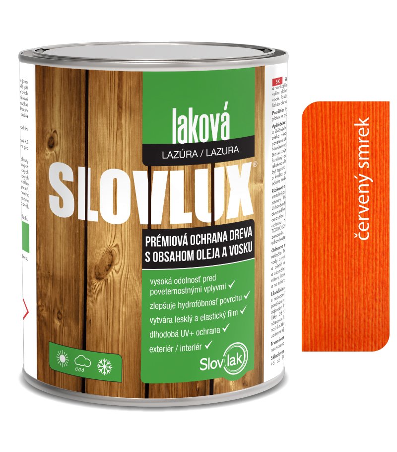 Slovlak Slovlux Laková lazúra 0061 Červený smrek 0,7l