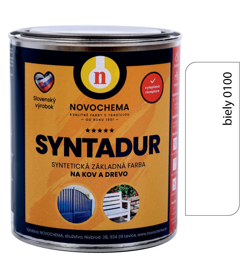 Novochema Syntadur S2000 0100 biela - základná syntetická farba 5k