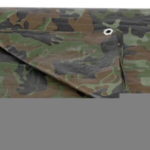 Plachta Tarpaulin Khaki 2x3 m, 80 g/m2, zakrývacia, oliva/kamufláž, s okami