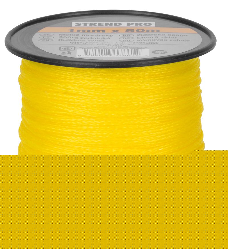 Motúz Strend Pro žltý, 1,7 mm, L-50 m, murársky