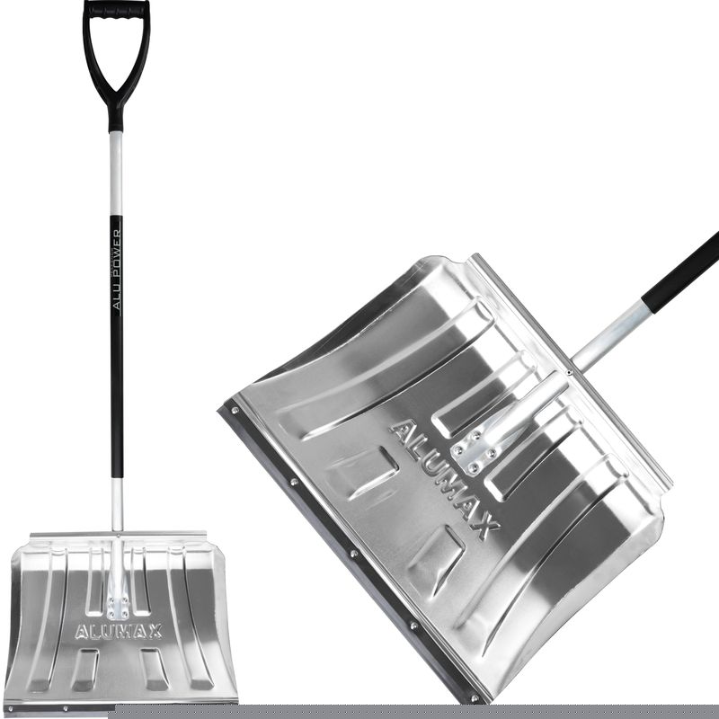 Odhŕňovač ALUMAX S, 500x375/1505 mm, lopata na sneh, s držadlom, odhŕňač, gumová lišta, ALU násada, mix farieb, ZMONTOVANÝ