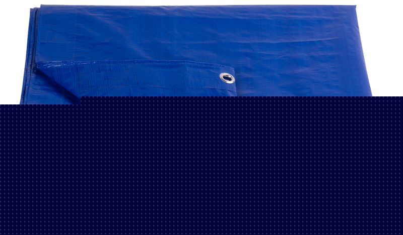 Plachta Tarpaulin Standard 3x4, zakrývacia, 80 g/m2, modrá, s okami