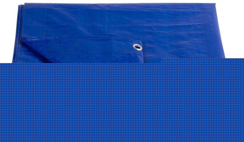 Plachta Tarpaulin Standard 6x10, zakrývacia, 80 g/m2, modrá, s okami