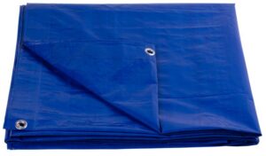 Plachta Tarpaulin Standard 4×6, zakrývacia, 80 g/m2, modrá, s okami