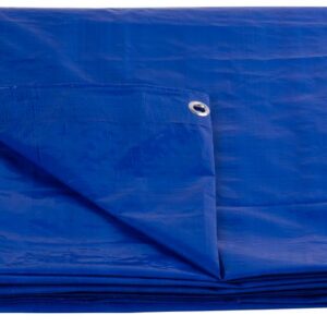 Plachta Tarpaulin Standard 4x6, zakrývacia, 80 g/m2, modrá, s okami