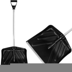 Odhŕňovač ANSNOW P9, 435×390 mm, lopata na sneh, plast, odhŕňač, ALU násada, mix farieb, ZMONTOVANÝ