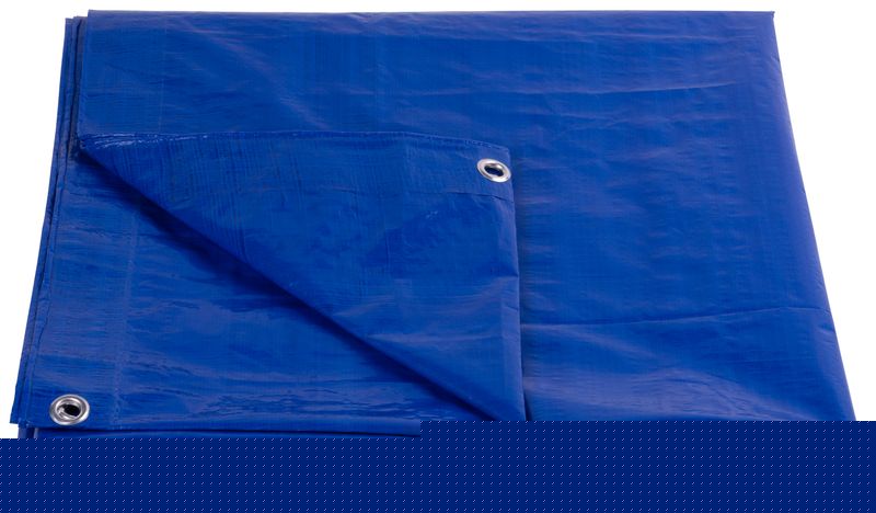 Plachta Tarpaulin Standard 2x8, zakrývacia, 80 g/m2, modrá, s okami