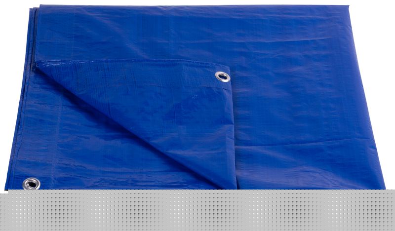 Plachta Tarpaulin Standard 10x12, zakrývacia, 80 g/m2, modrá, s okami