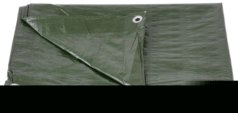 Plachta Tarpaulin Light 6x8 m, 65 g/m, zakrývacia, zelená, s okami