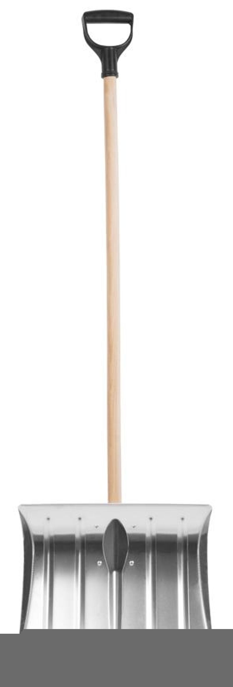 Odhrňovač Snowman ALU 400x350 mm, hliníková lopata na sneh, odhŕňač, drevená násada