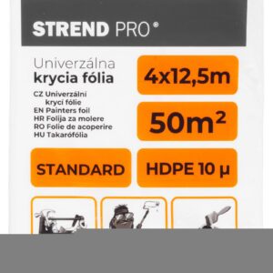 Fólia krycia Strend Pro Standard, maliarska, 4x12,5 m, 10µ, zakrývacia