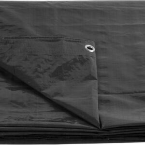 Plachta Tarpaulin Strong 3x4 m, 200 g/m2, zakrývacia, antracit, s okami