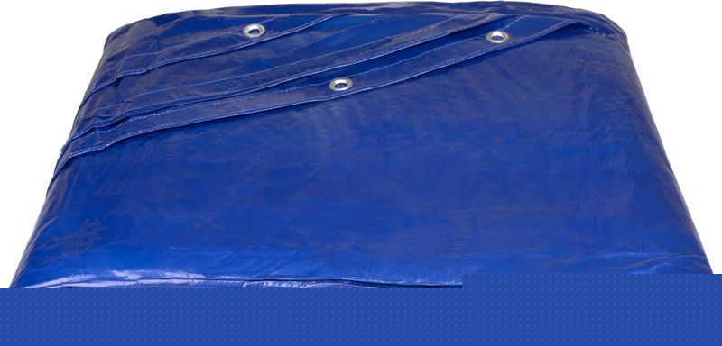 Plachta Tarpaulin Poolco 4,5 m ,120 g/m2, zakrývacia, modrá, okrúhla, s okami