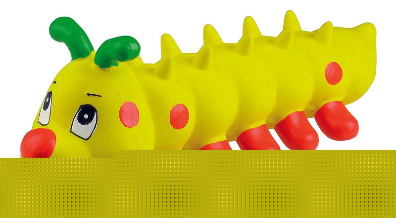 Hračka PET EXPERT, pre psa, húsenica, so zvukom, latex, 26 cm