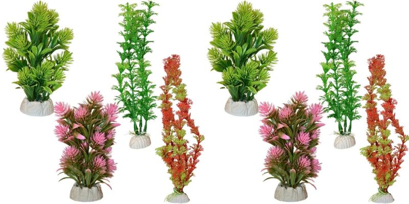 Akváriová rastlina TATRAPET, umelá dekorácia, so záťažou,16-20cm, mix dizajnov, bal. 8ks