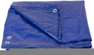 Plachta Tarpaulin Poolco 3,6 m ,120 g/m2, zakrývacia, modrá, okrúhla, s okami