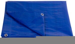 Plachta Tarpaulin Standard 5×8, zakrývacia, 80 g/m2, modrá, s okami