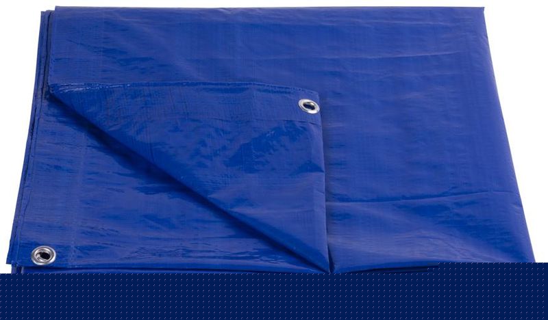 Plachta Tarpaulin Standard 2x3, zakrývacia, 80 g/m2, modrá, s okami