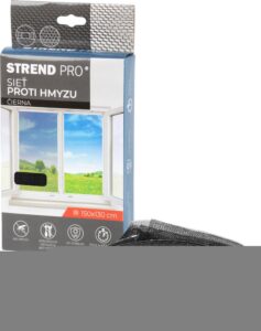 Sieť FlyScreen2 150×130 cm, proti hmyzu a komárom, na okno, čierna PE