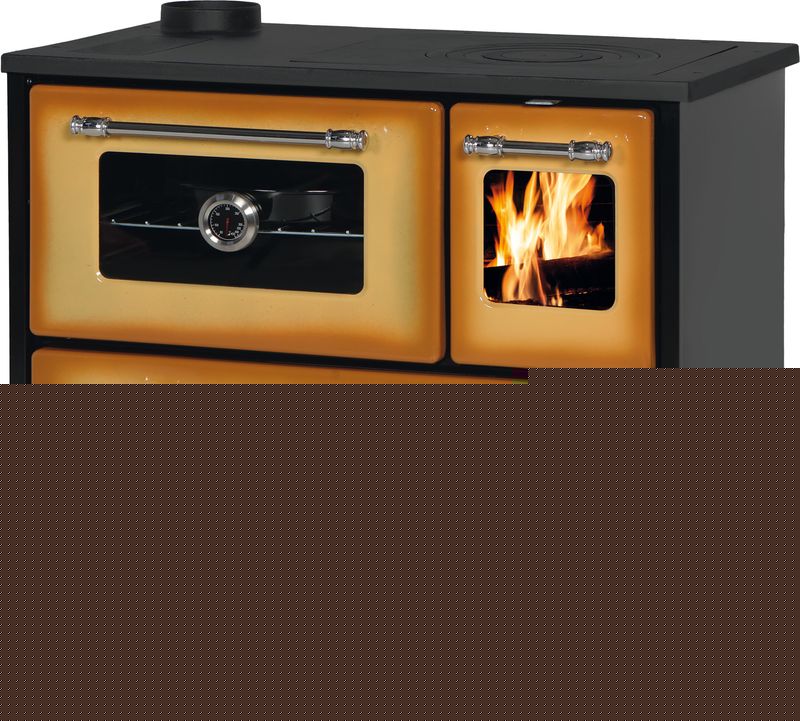 Sporák 701-G OMEGA Kuzine, 9,1 kW, so sklom, kapučíno, ľavý vývod