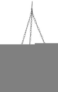 Kvetináč Strend Pro LC-CocoH-22, 25x25x12 cm, visiaci, oceľ/kokos, závesný, s retiazkou a vešiakom