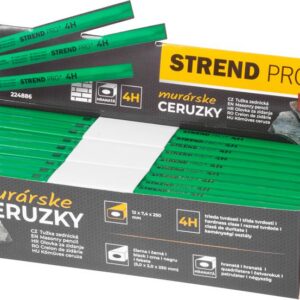 Ceruzka Strend Pro, murárska, 250 mm, čierna tuha, hranatá, na kameň, Sellbox 72 ks
