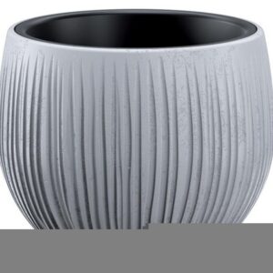 Kvetináč BETON Bowl, 18x14 cm, sivý, vzhľad betónu