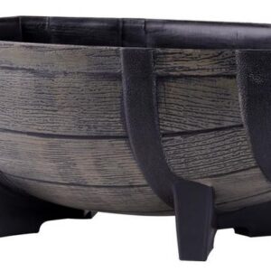 Kvetináč Strend Pro Woodeff, 29x41x19 cm, prírodný, barel, efekt dreva