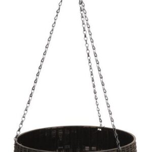Kvetináč Strend Pro Modern, visiaci, závesný, hnedý, 26x16cm, s retiazkou a vešiakom