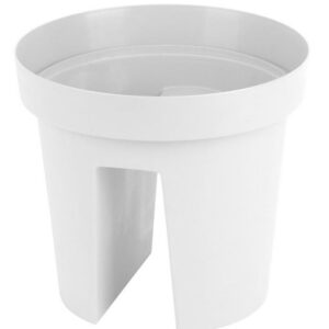 Kvetináč Strend Pro Modern Railing, na zábradlie, 25,5x28cm, biely