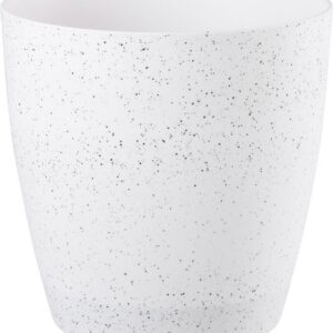 Kvetináč Strend Pro Stone, 35x35 cm, biely, efekt kameňa