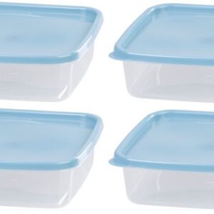 Dóza MagicHome Lunchbox set YH128, sada 4 ks, 1000 ml, 177x177x58 mm, štvorcová, Clip