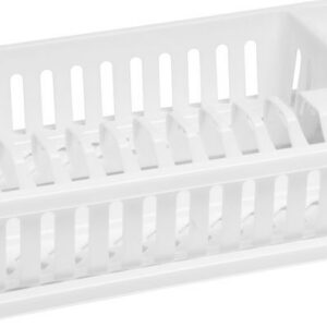 Odkvapkávač Curver®, 42x26,5x8,8 cm, na kuchynský riad, biely