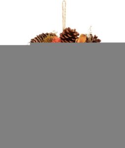 Veniec MagicHome Nature, jesenný, oranžový, so šiškami, 30 cm